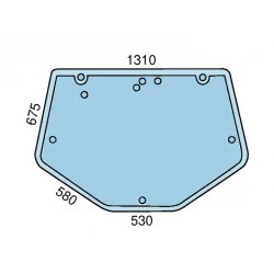 VITRE ARRIERE NEW HOLLAND - FORD - 86002901 - 83002901 - 89823602 