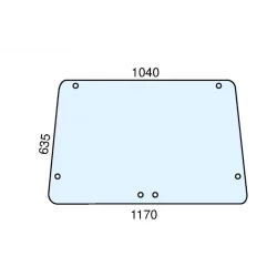 VITRE ARRIERE PLATE 6 TROUS - 83932033 