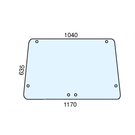 VITRE ARRIERE PLATE 6 TROUS - 83932033 