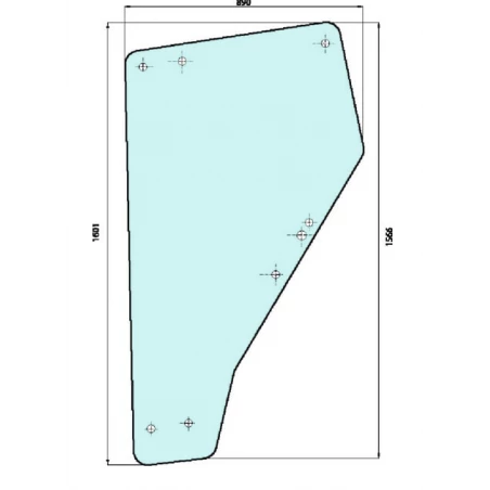 VITRE DE PORTE DROITE OU GAUCHE RENAULT CERES - JOHN DEERE 3010 - 6005023110 