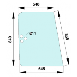 VITRE LATERALE DROITE OU GAUCHE POUR RENAULT - 7700016530 