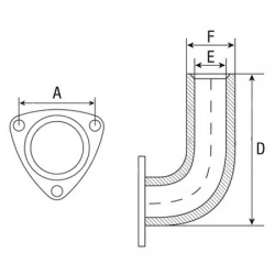 COUDE D4ECHAPPEMENT POUR MASSEY FERGUSON 