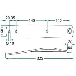 PORTE COUTEAU POUR FAUCHEUSE BELLON F170 - FC170 - 0300363 