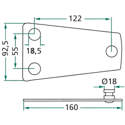 PORTE COUTEAU POUR CLAAS CORTO - 9509510 