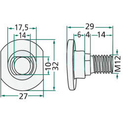 BOULON DE COUTEAU FAUCHEUSE CLAAS - KRONE - POTTINGER - 9523462 - 9515380 