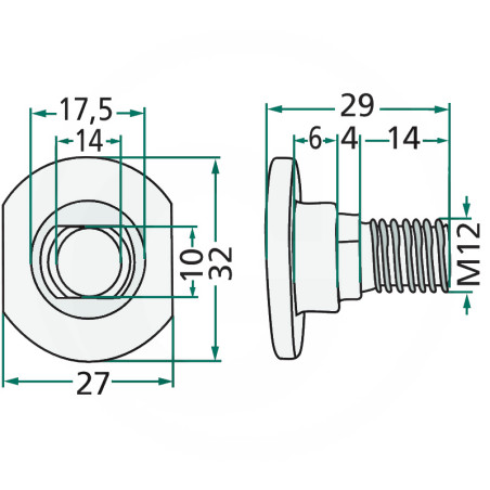 BOULON DE COUTEAU FAUCHEUSE CLAAS - KRONE - POTTINGER - 9523462 - 9515380 