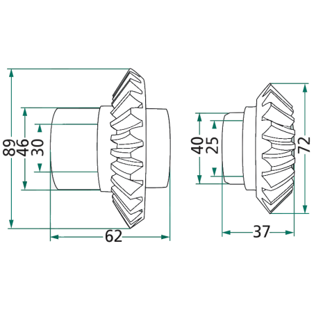 COUPLE CONIQUE 27/21 DENTS DEUTZ KM24 - 16621990+16621988 