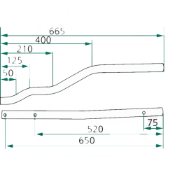 BRAS PORTE DENTS DROIT OU GAUCHE POUR NIEMEYER - 010484 