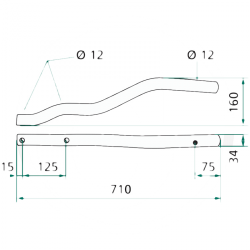 BRAS PORTE DENTS DROIT OU GAUCHE POUR NIEMEYER - 015235 
