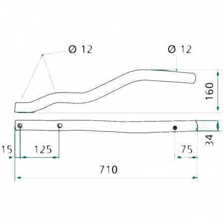 BRAS PORTE DENTS DROIT OU GAUCHE POUR NIEMEYER - 015235 
