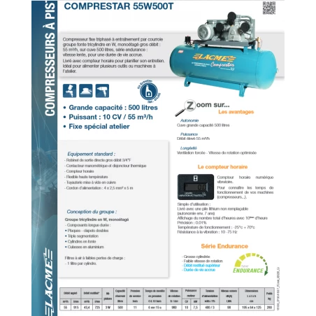 COMPRESSEUR LACME 55V 500T COMPRESSEUR LACME 55V 500T