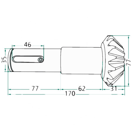 AXE 16 DENTS POUR FAUCHEUSE KRONE - 145206.3 
