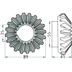 PIGNON 20 DENTS POUR FAUCHEUSE KRONE - 145205.1 