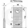 COUTEAU GAUCHE POUR FAUCHEUSE POTTINGER  - 434969 