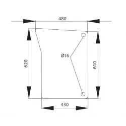 L171333 LEFT LOWER WINDSHIELD FOR JOHN DEERE