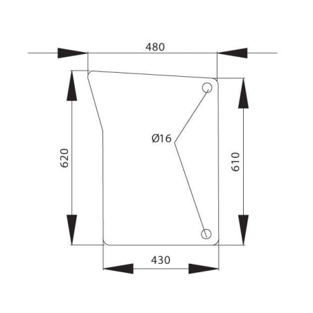 L171333 LEFT LOWER WINDSHIELD FOR JOHN DEERE