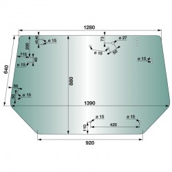 FINESTRINO POSTERIORE PER VALTRA 31553300