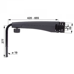 BRAS DE RETROVISEUR TELESCOPIQUE POUR MASSEY FERGUSON - VALTRA  3787145M91 