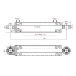 VERIN DE DIRECTION POUR CASE NEW HOLLAND 5134221, 5144124, 5144126, 5143970, 5156718 