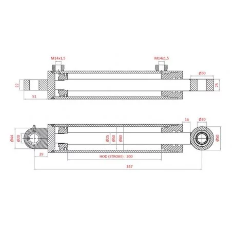VERIN DE DIRECTION POUR  5142046, 5142052, 5142054, 5143971, 5156717 