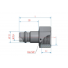 PNEUMATIC QUICK COUPLING 3/8 '' BSP FEMALE THREAD 