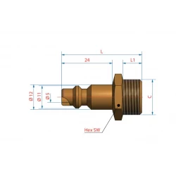 RACCORD RAPIDE MALE  MALE BSP 3/8 