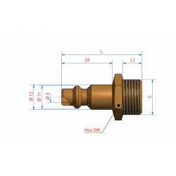 RACCORD RAPIDE MALE  MALE BSP 1/4 
