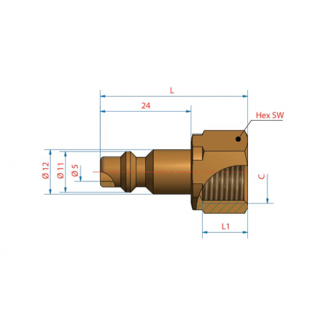 RACCORD RAPIDE MALE FEM BSP 1/4 RACCORD RAPIDE MALE FEM BSP 1/4