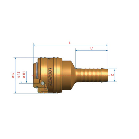 RACCORD RAPIDE MALE 6MM  