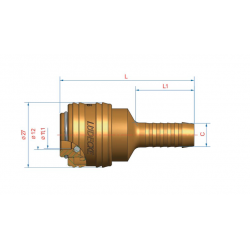 RACCORD RAPIDE MALE 9MM  