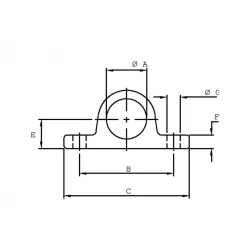 PALIER DE SUPPORT VERIN Ø 35 MM 