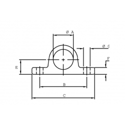 PALIER DE SUPPORT VERIN Ø 45 MM 
