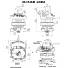 ROTATEUR HYDRAULIQUE GR463 FLASQUE 