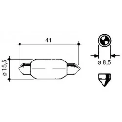 AMPOULE NAVETTE 12V / 18W 