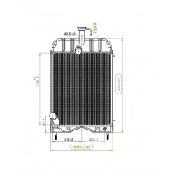 RADIATEUR POUR TRACTEUR MASSEY FERGUSON 230 - 240 - 250 - 1680547M92 