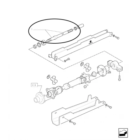 ARBRE DE TRANSMISSION PONT AVANT PONT SUPERSTEER - 5189173 ARBRE DE TRANSMISSION PONT AVANT PONT SUPERSTEER - 5189173