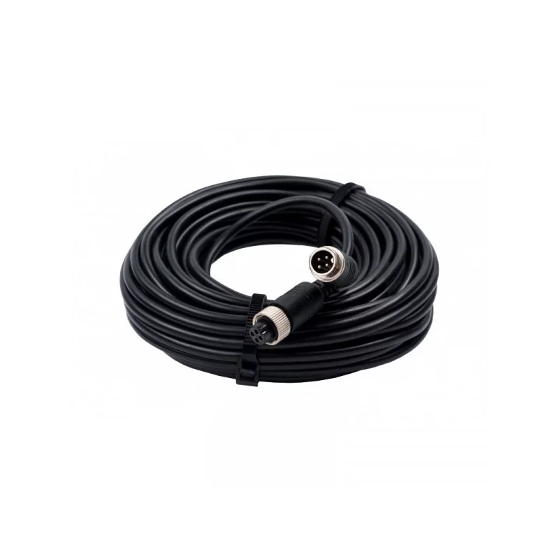 CABLE POUR CAMERA DE RECUL - CONNEXION 4 BROCHES - 20 METRES 