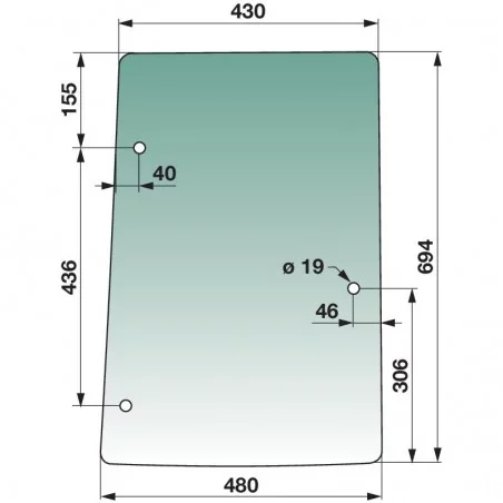 VITRE LATERALE GAUCHE 192001A3 VITRE LATERALE GAUCHE 192001A3