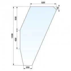 VITRE DE PORTE GAUCHE FIAT SERIE 88 - 90 - 94 - SOMECA - 5124414 