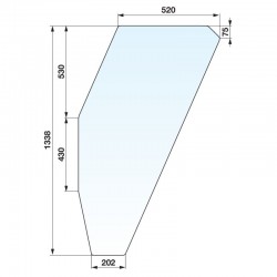 VITRE DE PORTE GAUCHE FIAT SERIE 88 - 90 - 94 - SOMECA - 5124414 