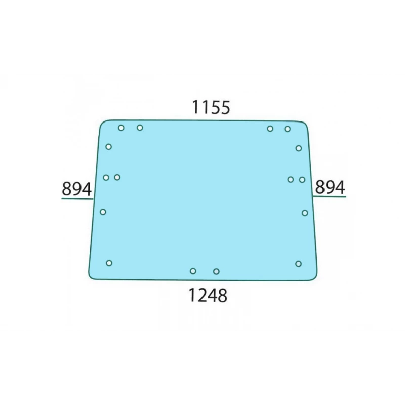 VITRE ARRIERE DE HAYON POUR TRACTEUR RENAULT  7700687193 