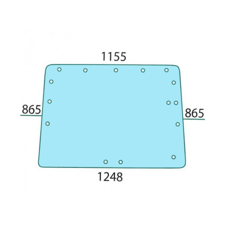 VITRE ARRIERE DE HAYON POUR TRACTEUR RENAULT  7700017671 - 7700062092 