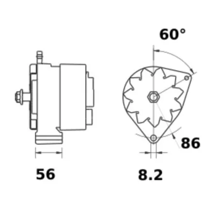 ALTERNATEUR 14V 33A ISKRA LETRIKA MALHE - IA 0507 ALTERNATEUR 14V 33A ISKRA LETRIKA MALHE - IA 0507