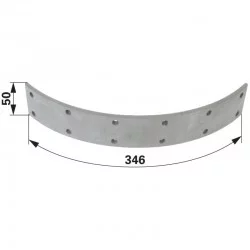 JEU DE 4 GARNITURES DE FREIN AVEC RIVETS POUR MASSEY FERGUSON 