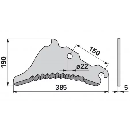 COUTEAU POUR PRESSE A BALLE RONDE JOHN DEERE - CC45488 