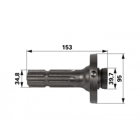 Arbre de prise de force 6 cannelures pour fednt / massey ferguson -  716150220400