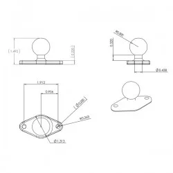BASE LOSANGE BOULE B (1'') 