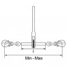 TENDEUR CHAINE 13 MM A CLIQUET   