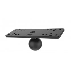 BASE DE FIXATION RECTANGLE PERFOREE 15,86 X 5 CM - ROTULE TYPE C 1,5" - RAM-111BU 
