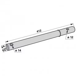 AXE PORTE BRAS POUR ANDAINEUR KUHN K8009740 